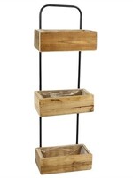 Muurplanter wijnvat 3-laags 23x13,5x70cm