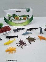 Zeedieren in zak met accessoires 18 delig