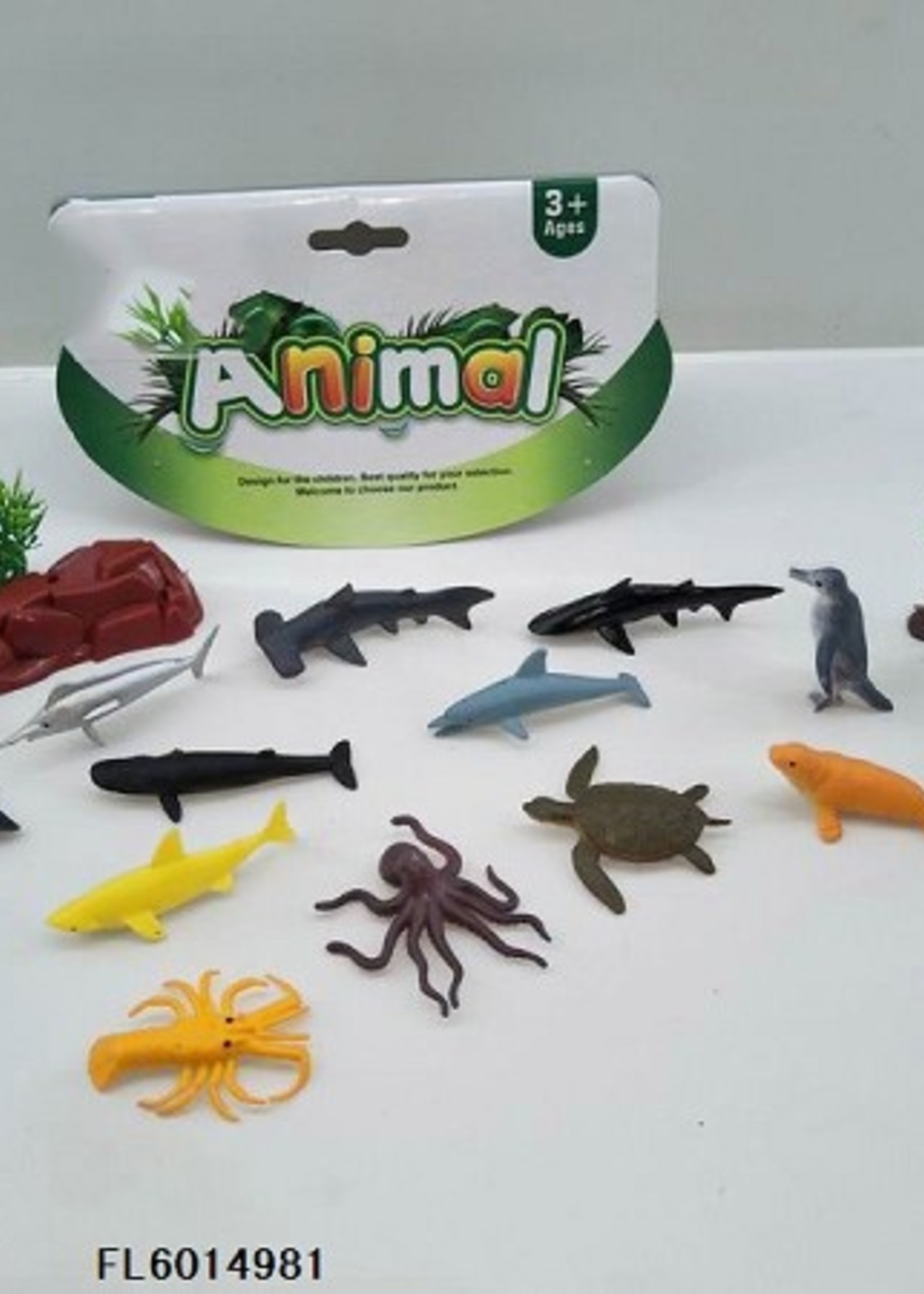 Zeedieren in zak met accessoires 18 delig