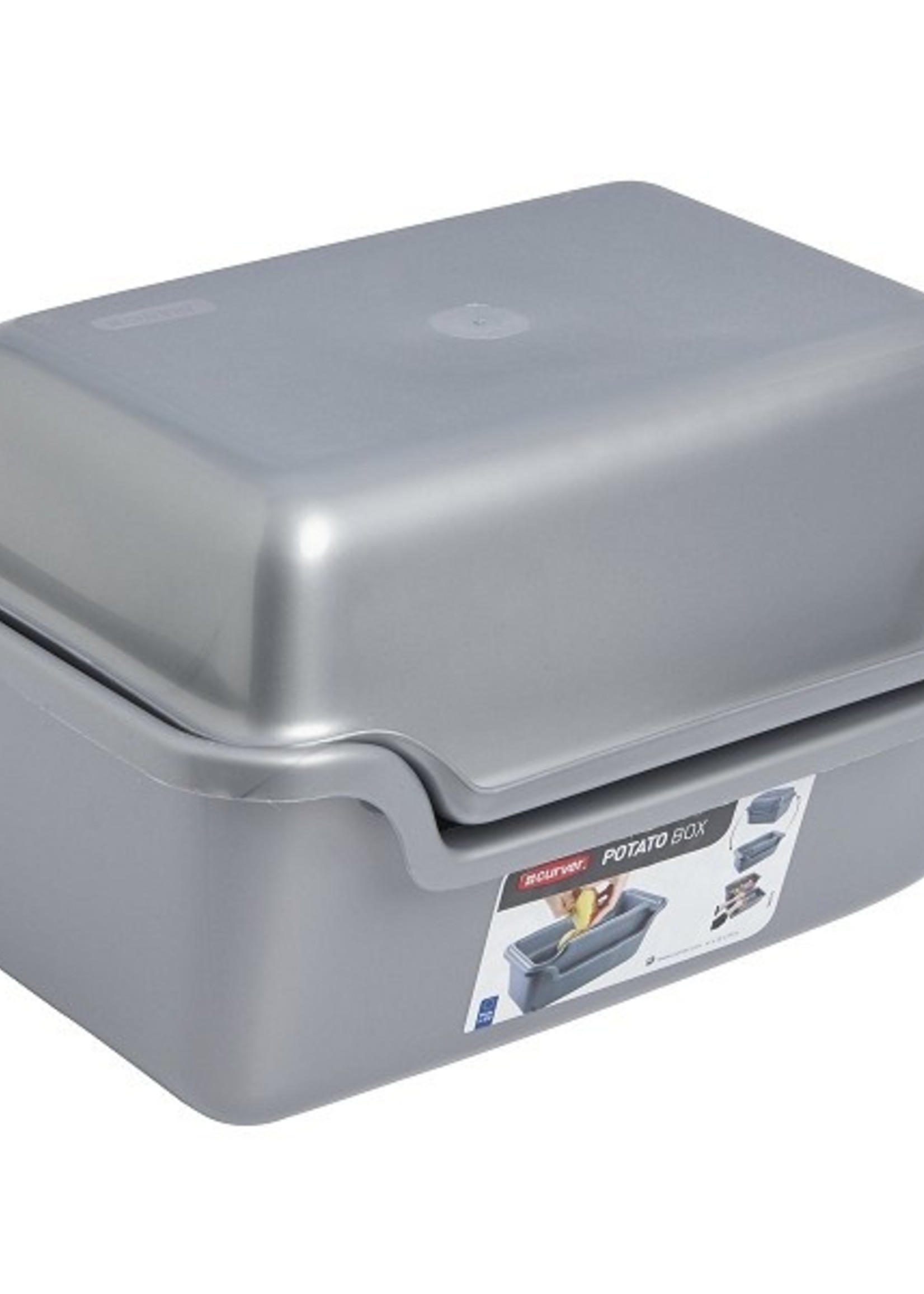 Curver aardappel schilbak 2-delig zilver