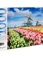 Mindbogglers puzzel Hollandse molens en tulpen 1000 stukjes