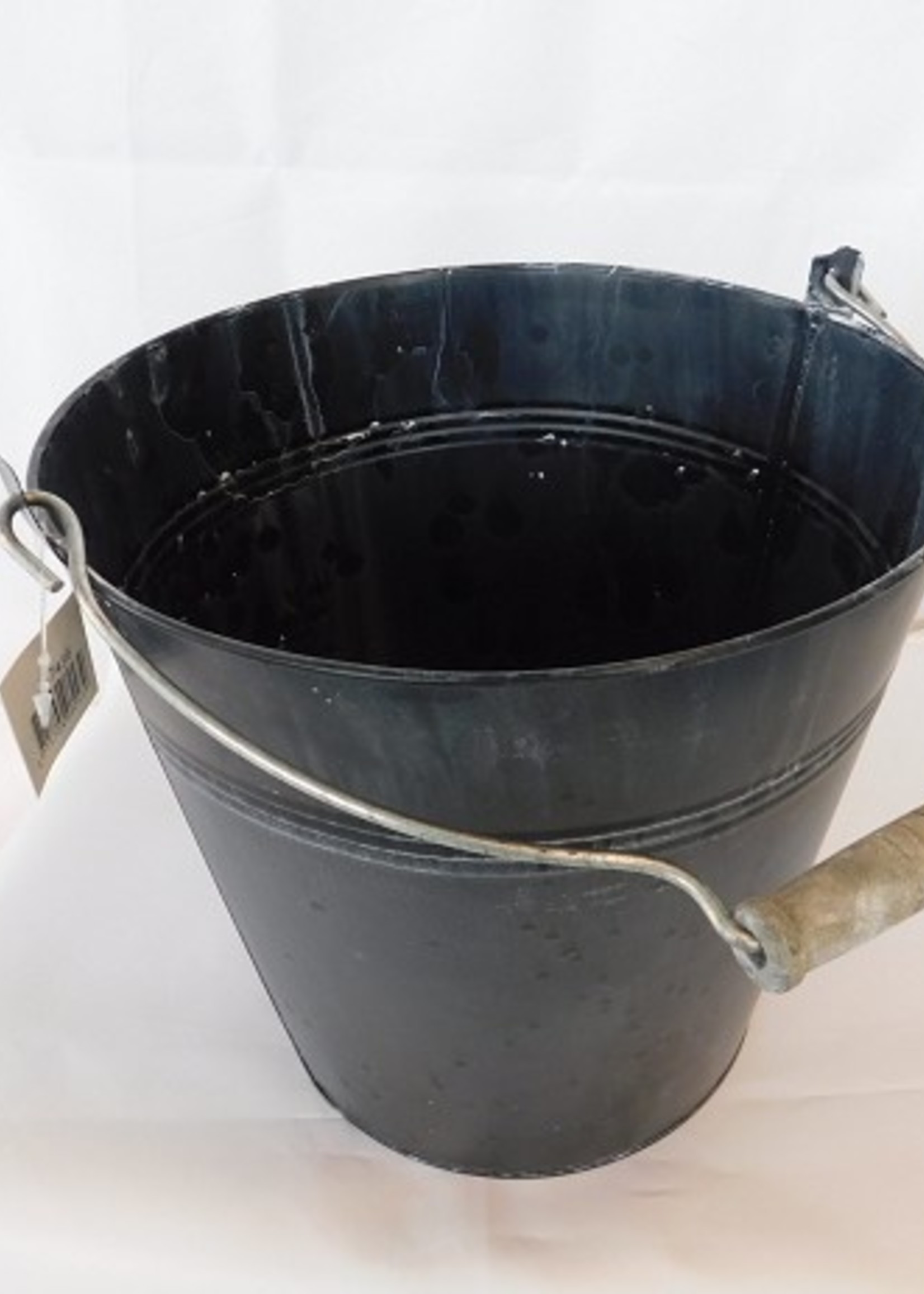 Zinken emmer zwart Ø24x22,5cm