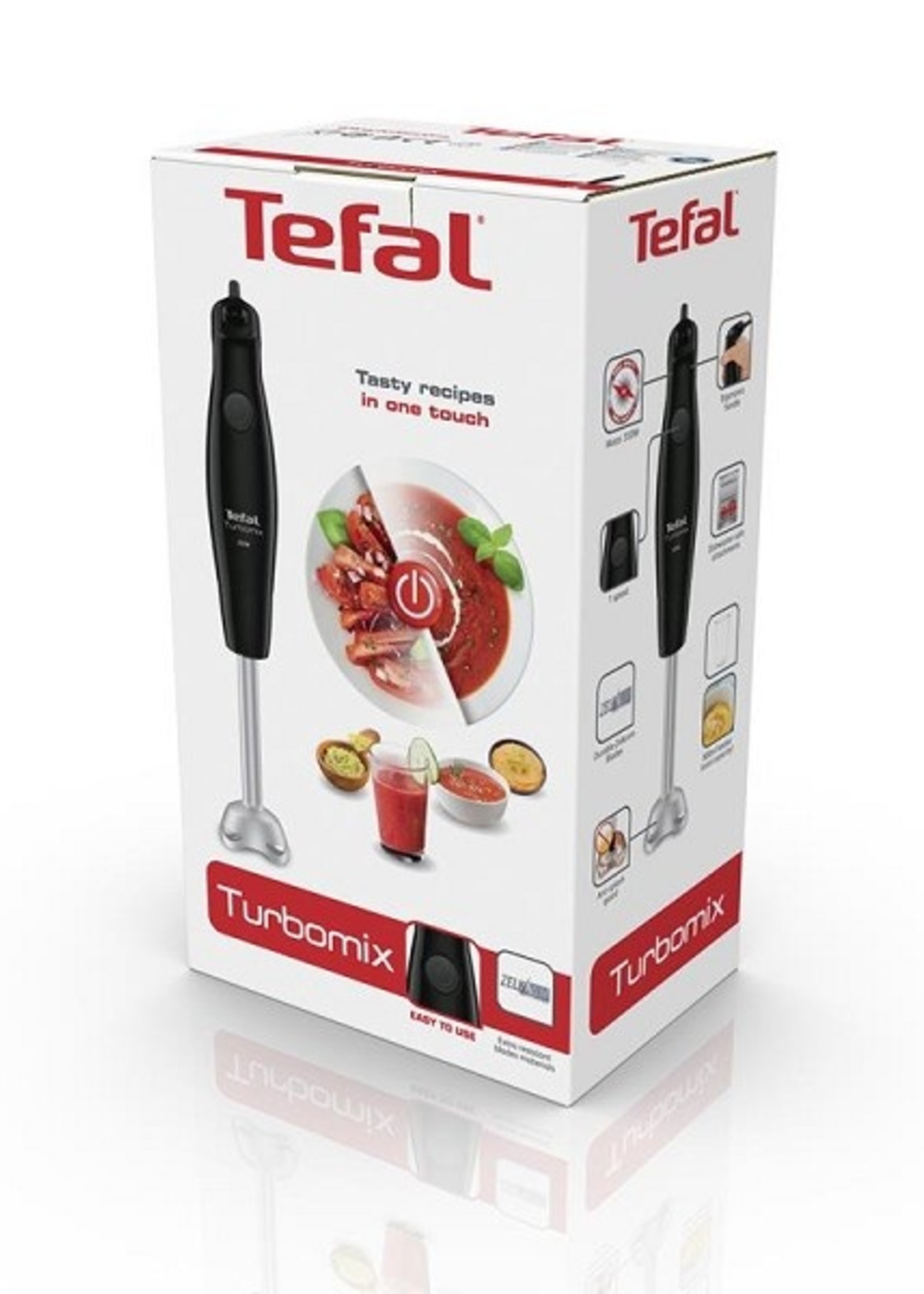 Tefal Staafmixer Turbomix RVS 350W met maatbeker 0.8l