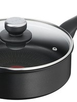 Tefal Unlimited Hapjespan 24cm + deksel van aluminium met titainium coating, geschikt voor alle warmtebronnen, inclusief inductie