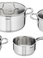 Tefal Virtuoso Set 4-delig RVS kookset steelpan 16cm kookpannen van 16/20/24cm geschikt voor alle warmtebronnen.