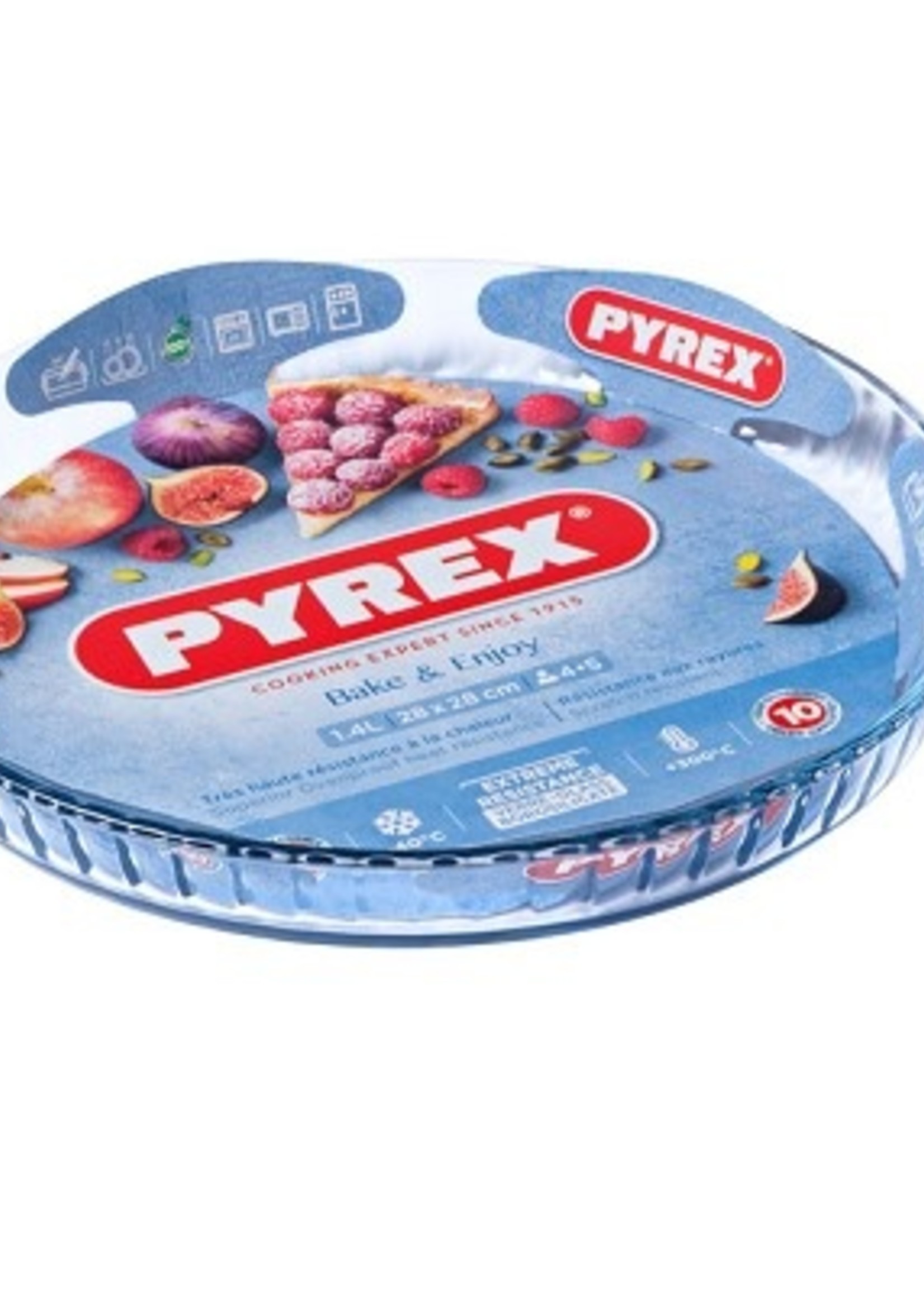 Pyrex taartvorm glas 1,4L 28x28 cm 4-6 personen