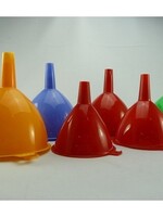 Trechters 3-delige set diameter 8cm, 9,5cm en 11cm. assorti kleuren