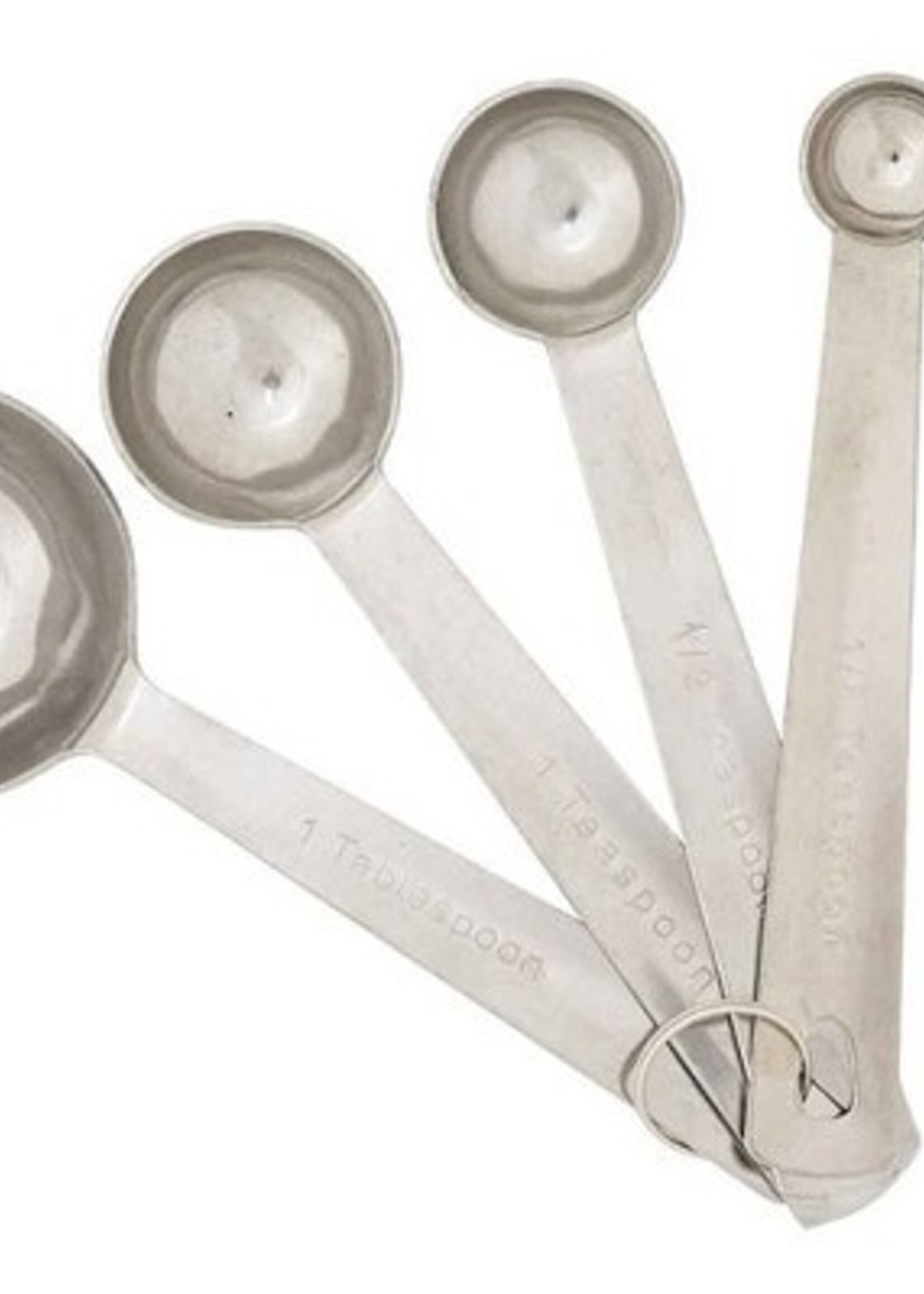 Maatlepels RVS set van 4 stuks op kaart 1,25/2,5/5/15ml