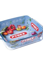 Pyrex vierkante braadslede glas 21x21cm