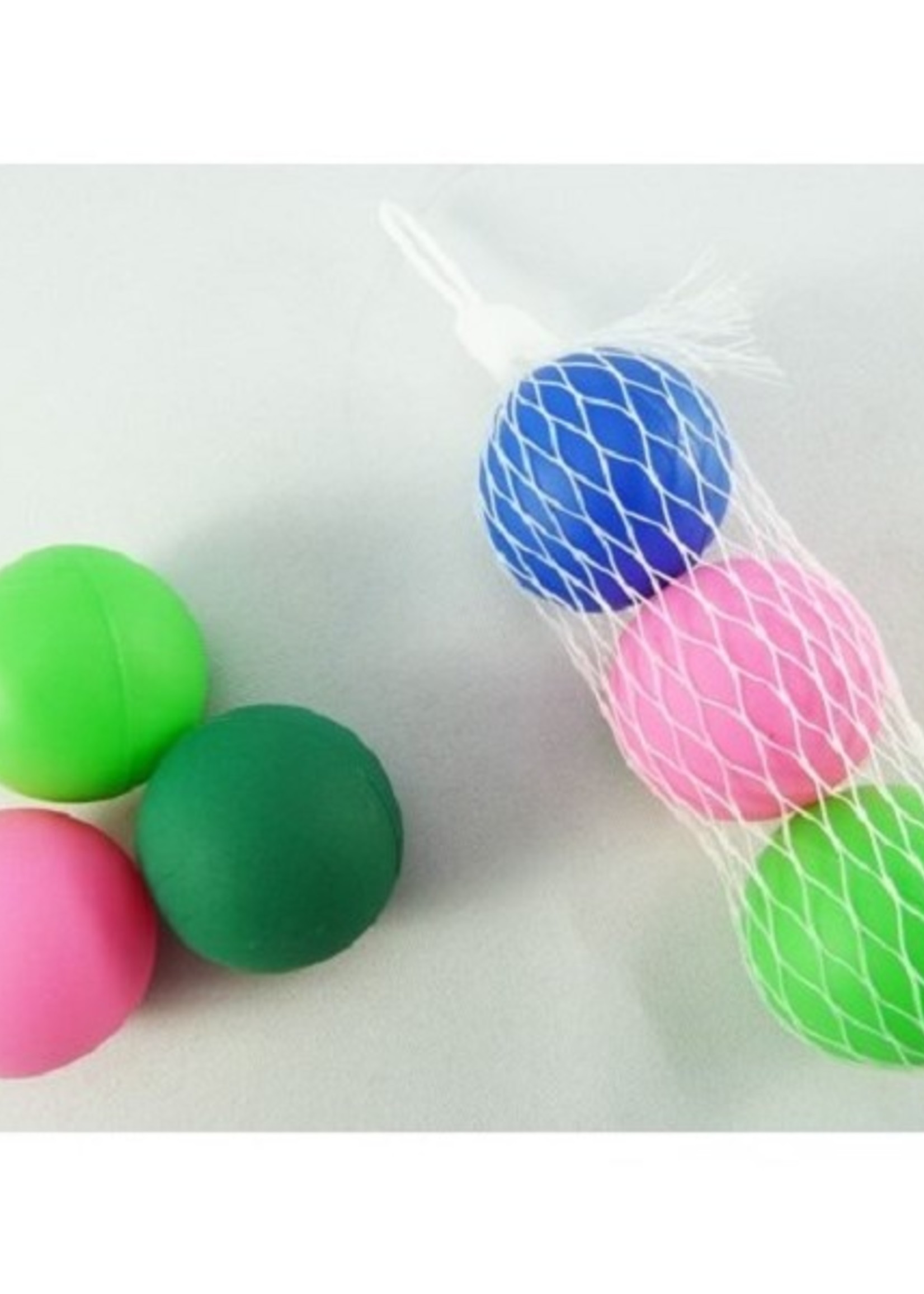 Beachballballetjes 40mm netje a 3st assorti kleuren