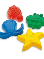 Adriatic 4 zandvormpjes 11cm in netje