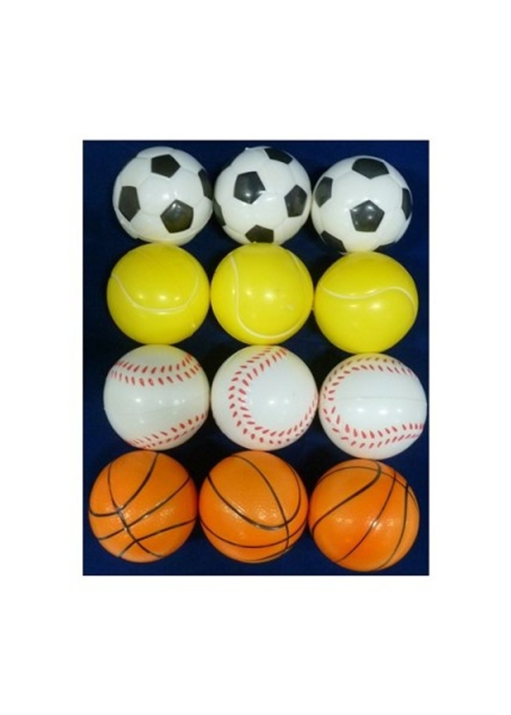 Foamballetjes 7cm Sport zak a 12 stuks