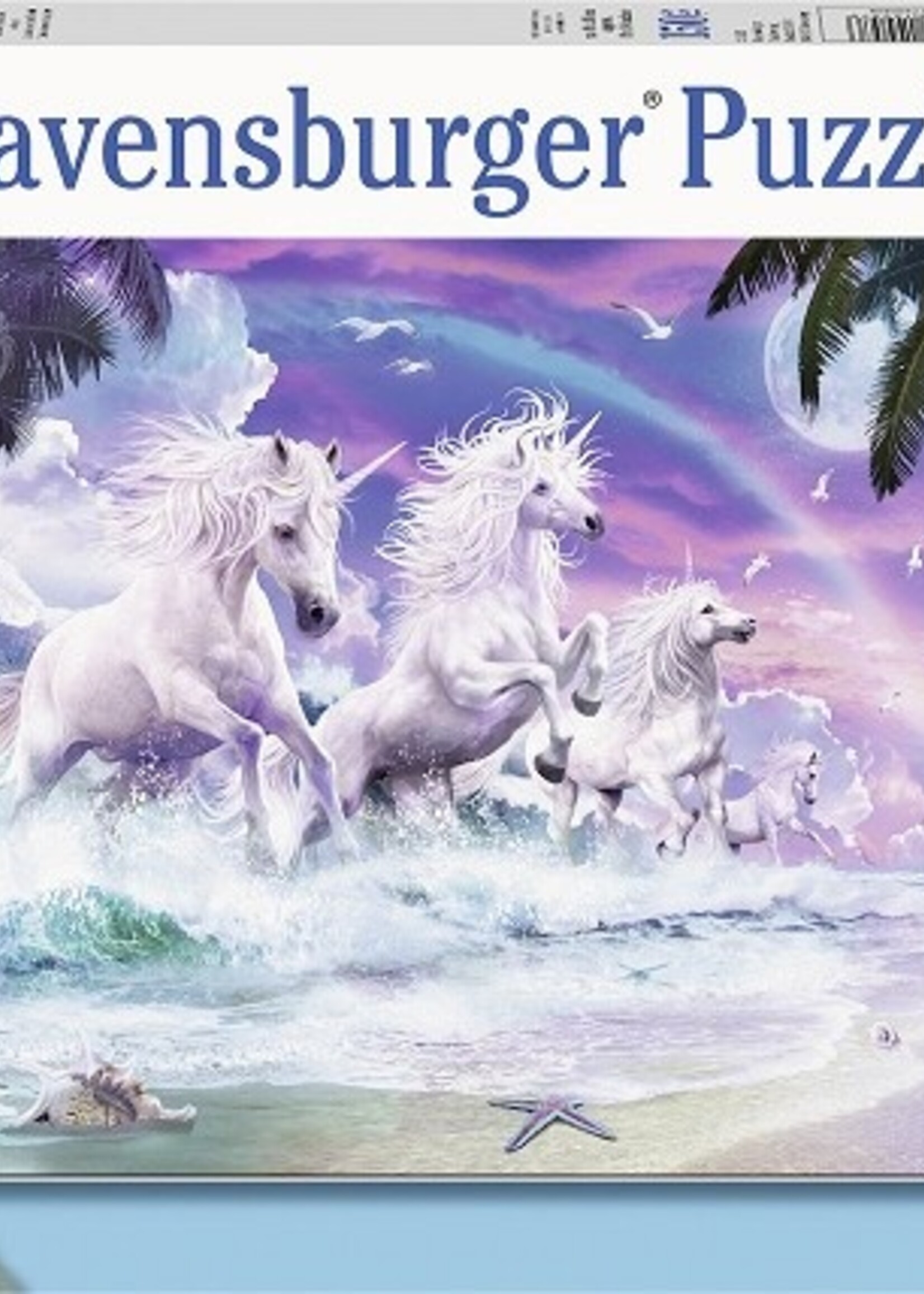 Ravensburger puzzel Eenhoorns aan het strand 150pcs XXL