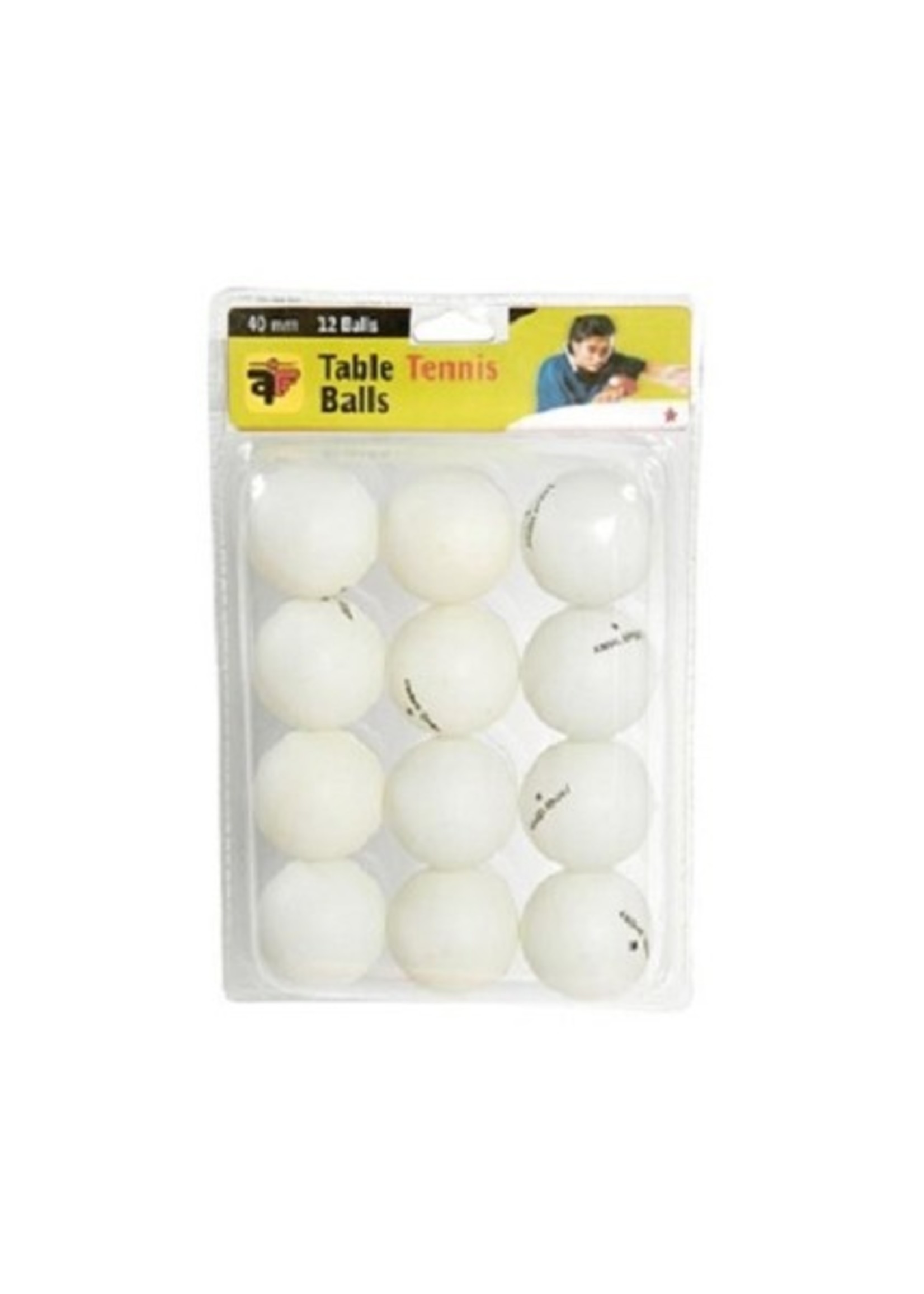 Tafeltennis ballen 12stuks wit Angel Sports