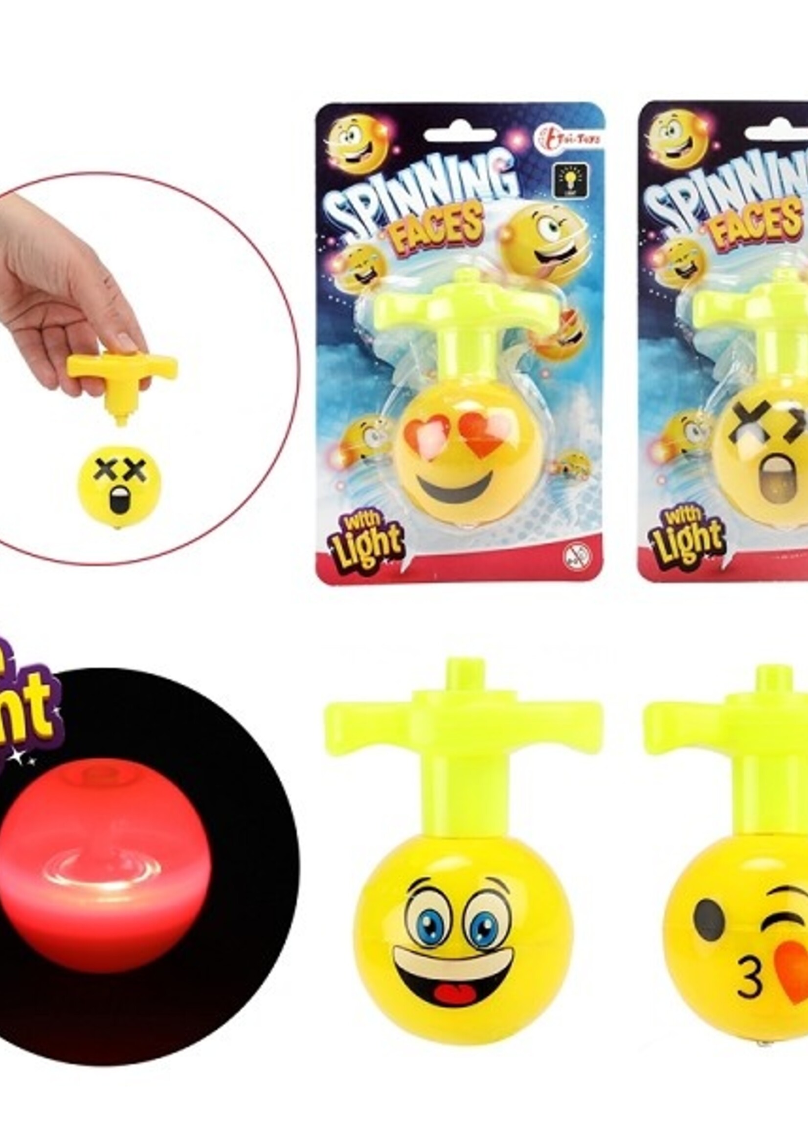 Toi Toys Afschiet tol met licht 'Emoji'