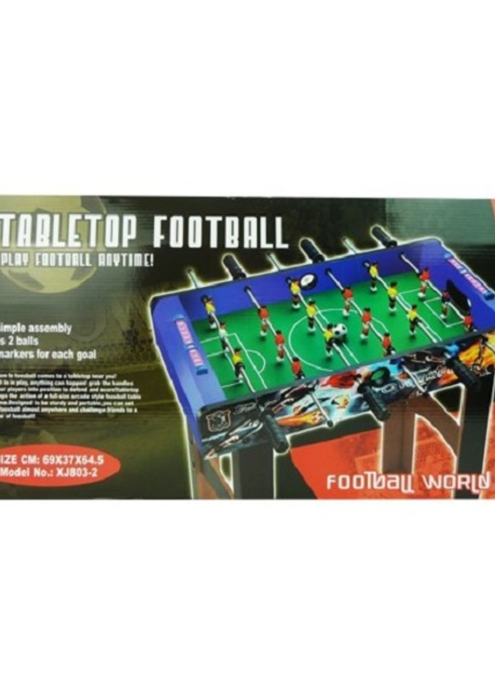 Tafelvoetbalspel op poten 69x37x64cm (lxbxh)