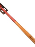 Honkbalknuppel rood/naturel hout