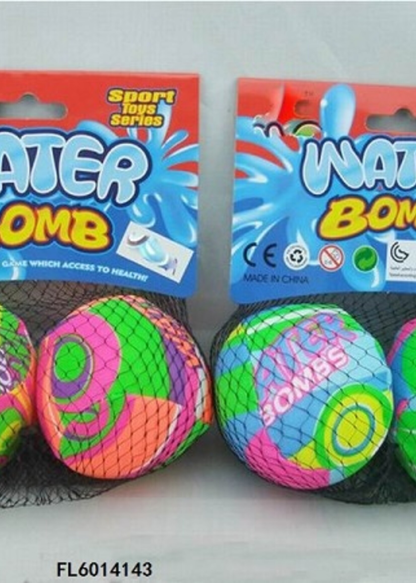 Splashball waterbom 7,5cm 2st in netje