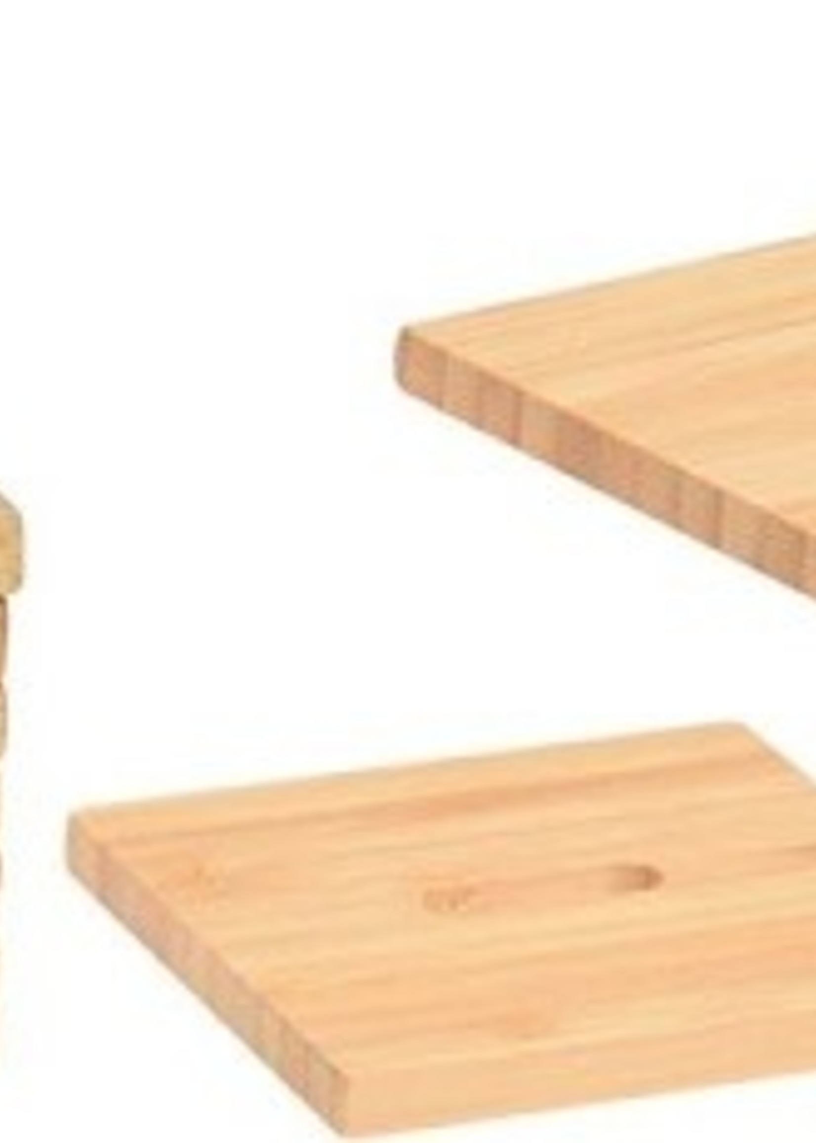 Bolsius Onderzetters bamboe set van 6 stuks 9x9cm