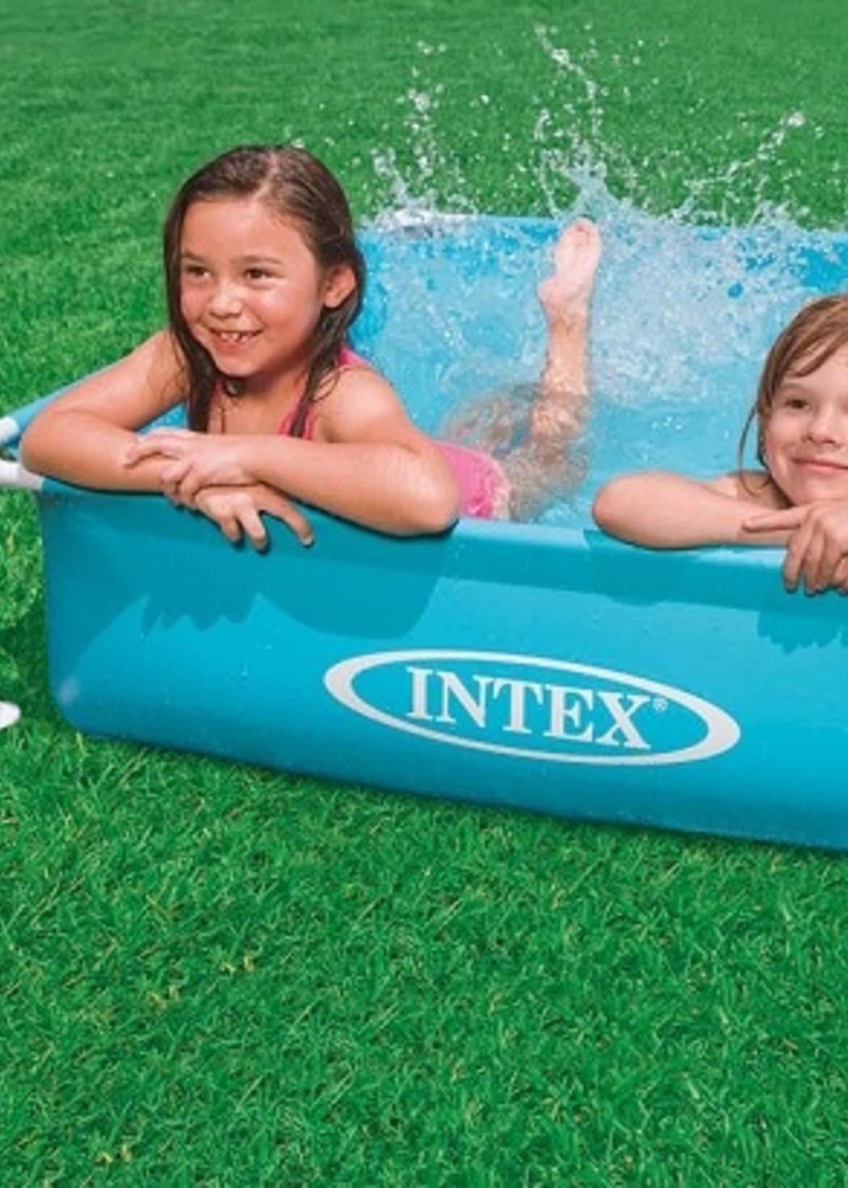 Intex mini frame kinder zwembad Blauw, 122x122 cm, leeftijd 3+