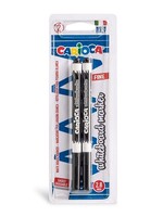 Carioca 2 Whiteboard markers zwart op blister 2,8mm