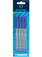 Schneider Balpen Tops 505M blauw blister a 4stuks