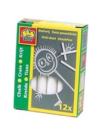 Ses schoolbordkrijt wit Ø10mm pakje a 12 stuks