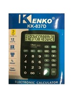 Calculator rekenmachine Kenko 12digit 13x10cm KK837D. werkt op 1xAAA batterij (niet inbegrepen)