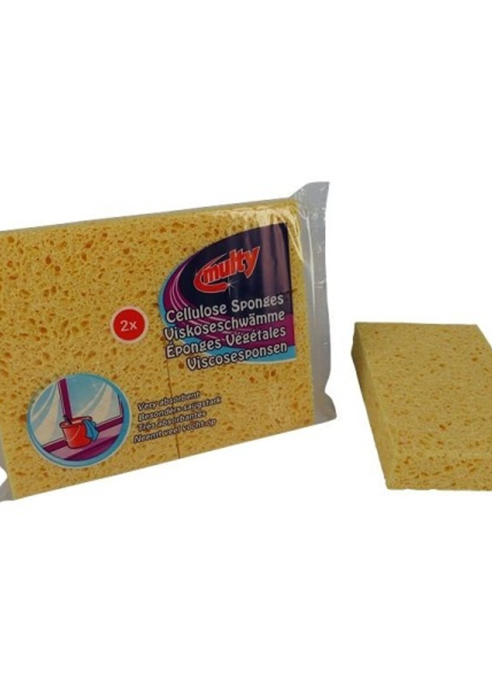 Multy Viscose Huishoudsponsen pak a 2 stuks