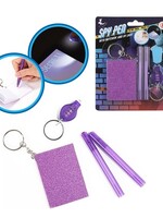 Toi Toys Notitieboek+UV lamp aan sleutelhanger met spy pen voor geheimschrift