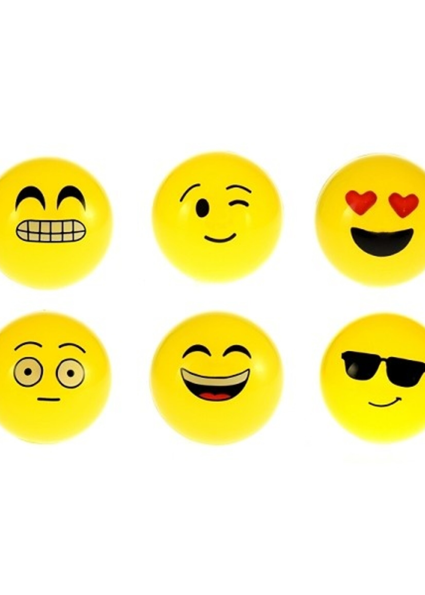 Toi Toys Stuiterbal 'Emoji' Ø8cm geel