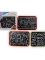 Tekenbord graffiti 4 stuks met stiften 30x20cm white board