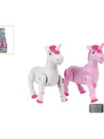 Unicorn lopend met licht en geluid 18x17cm