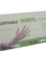 Vinyl handschoenen ongepoederd maat XL Doos a 100 stuks