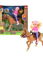 Toi Toys Horses Tienerpop klein op paard in vensterdoos