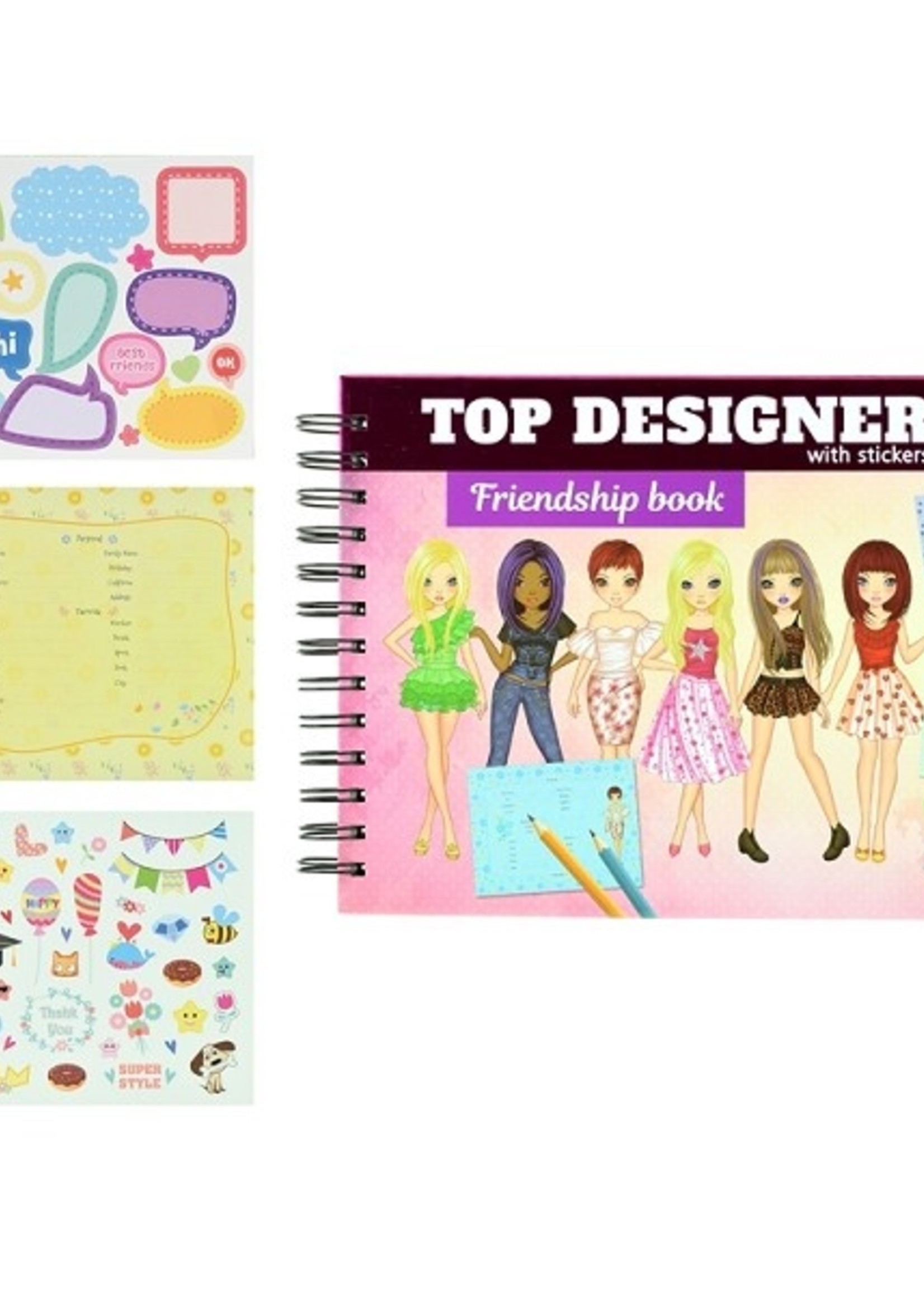 Toi Toys Top Designer Vriendenboek meiden met stickers