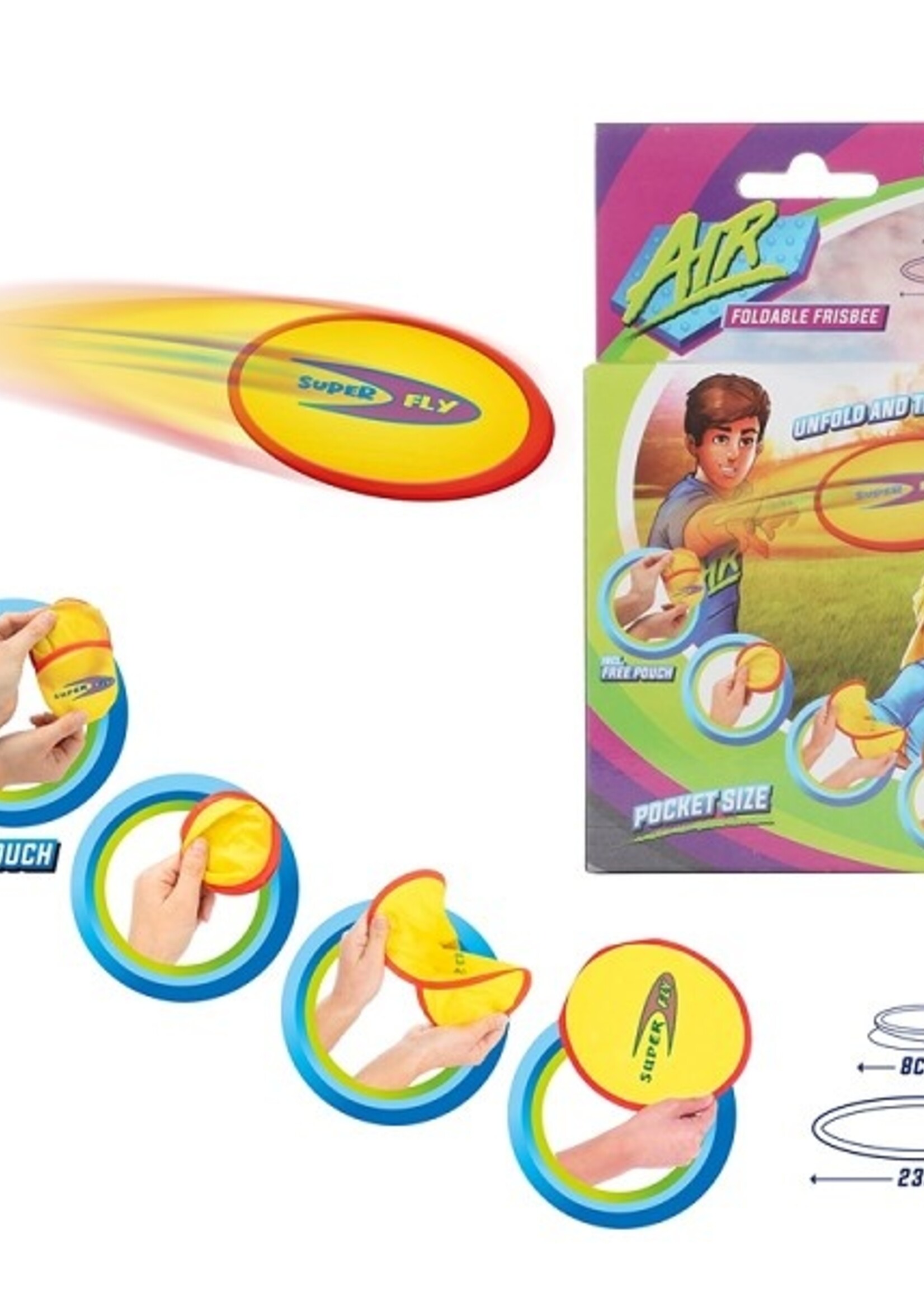Toi Toys AIR Opvouwbare frisbee 'Pocket' +hoesje