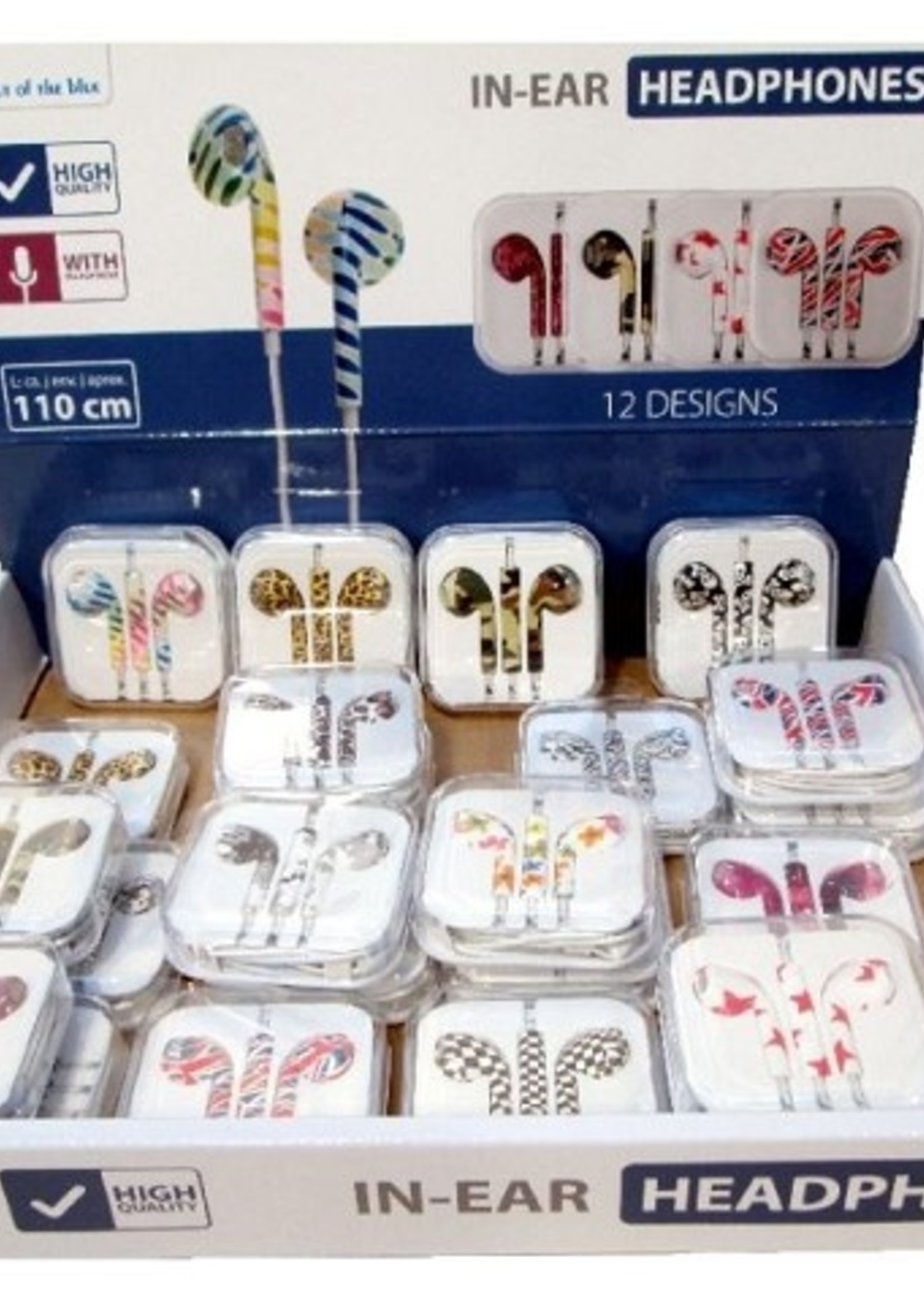 In ear oortelefoon in kunststof box