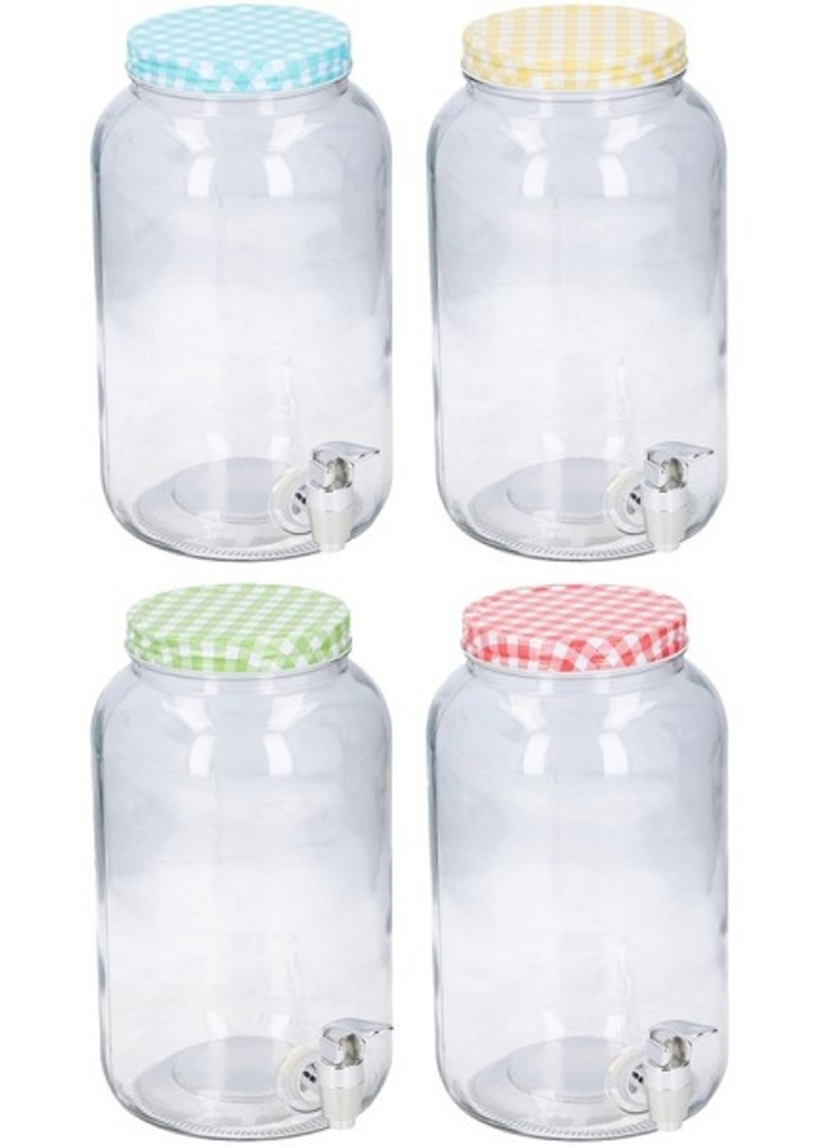 Drankdispenser 3L glas met kraantje