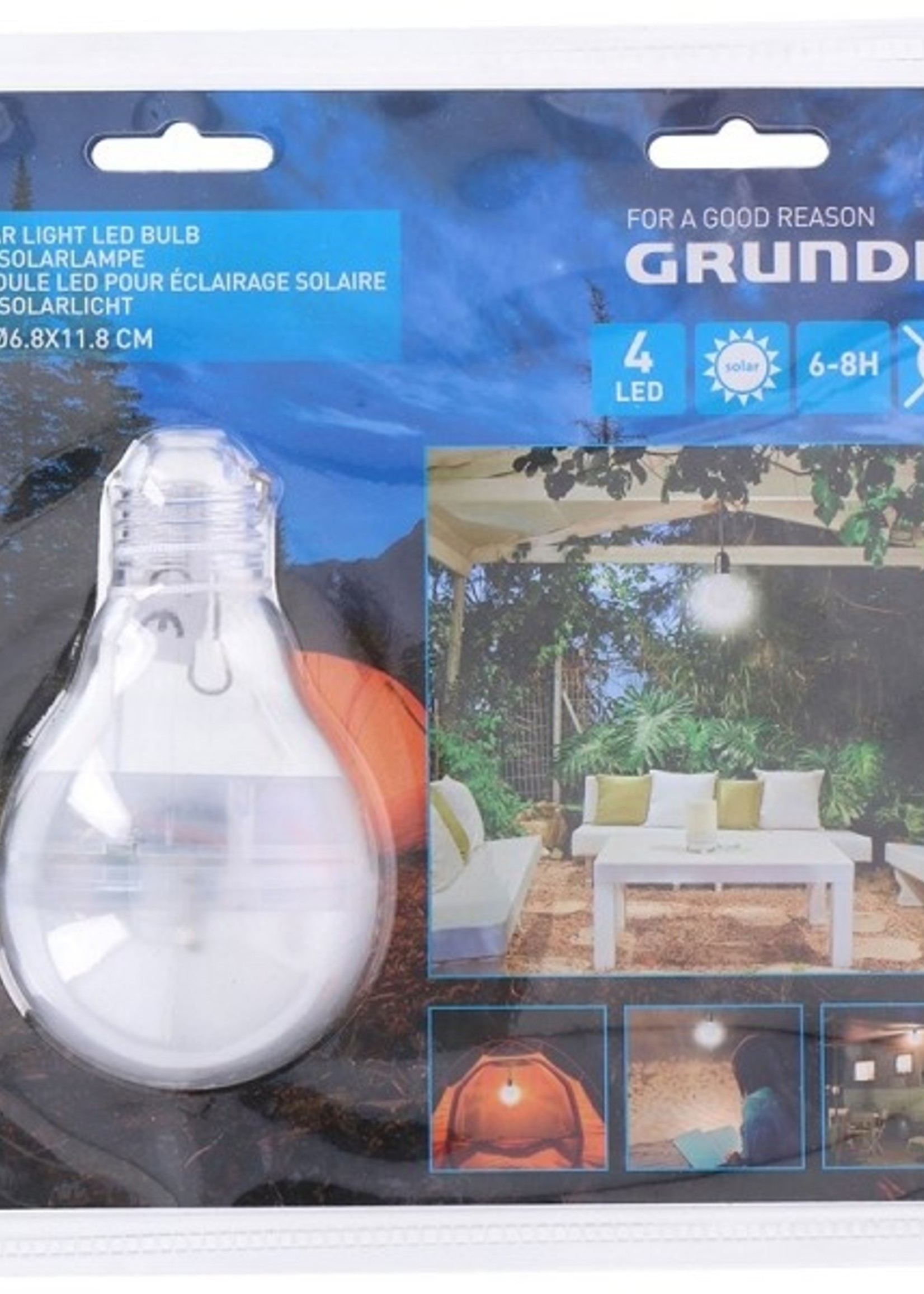 Grundig Solarlamp 4LED 7x12cm