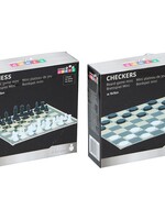 Schaak- of damspel mini 15x15cm