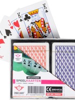 Longfield Poker/Bridge Speelkaarten 2 pakjes in kunststof doos