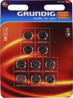 Grundig Knoopcelbatterijen 10 stuks op kaart (6xCR2032,2xCR2025,2xCR2016)