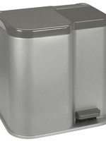 Curver duopedaalemmer zilver/antraciet 15+6ltr