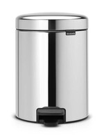 Brabantia Pedaalemmer Newicon met kunststof binnenemmer Brilliant steel 5L