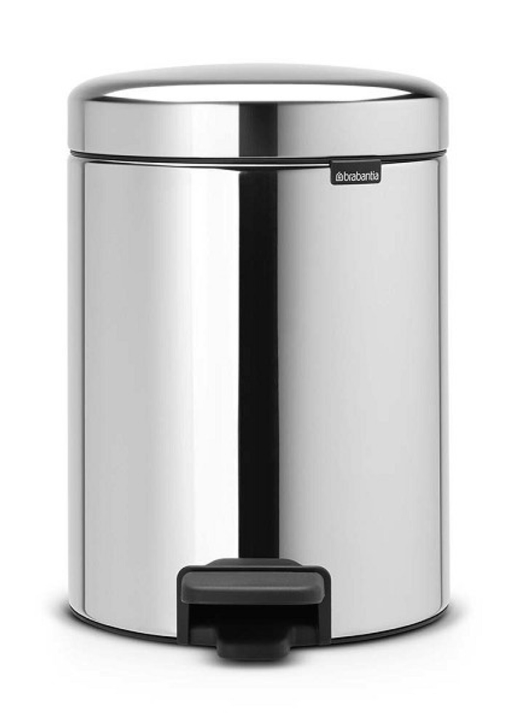 Brabantia Pedaalemmer Newicon met kunststof binnenemmer Brilliant steel 5L