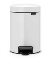 Brabantia pedaalemmer newicon 3 ltr wit met kunststof binnenemmer