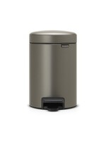 Brabantia Pedaalemmer newicon 3 ltr Platinum met kunststof binnenemmer