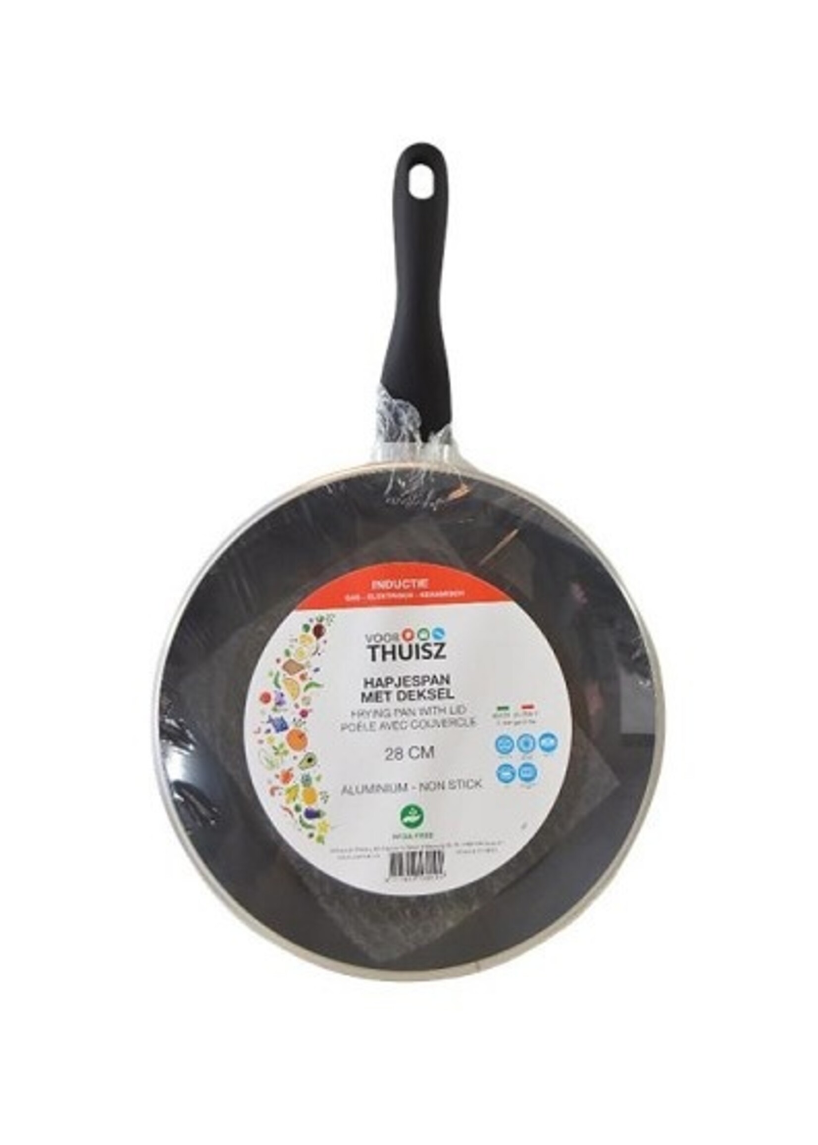 Como Hapjespan 28cm met deksel inductie