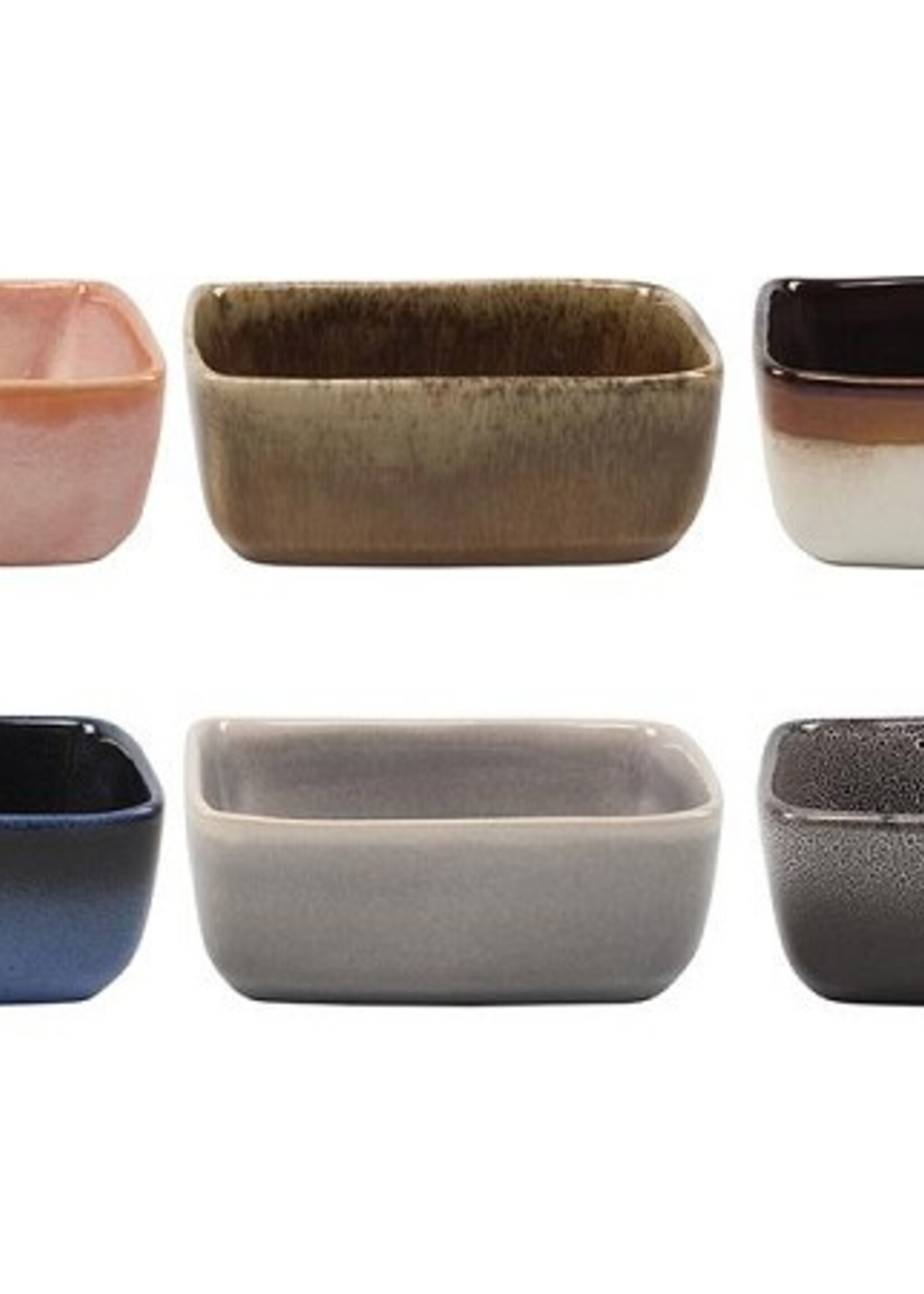 Schaaltje 'Earth' doos a 6 stuks 10,5x8x4cm